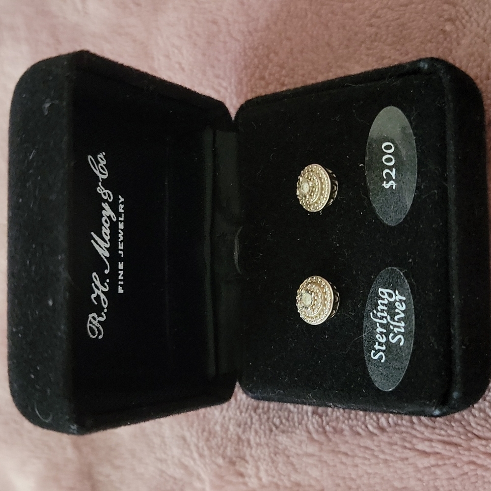 Diamond cluster earrings